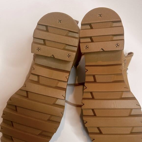 NWOT Madden Girl STEVE MADDEN Combat Work Boot Lace Up Side ZIP 8.5M - Picture 6 of 14